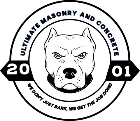 Ultimate Masonry and Concrete logo, marked 2001